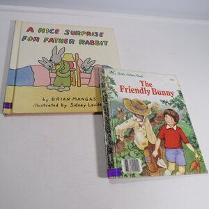 Easter (2) Books: Friendly Bunny Golden Book, A nice surprise for father rabbit